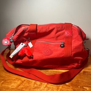 Kipling Red Travel Tote Bag